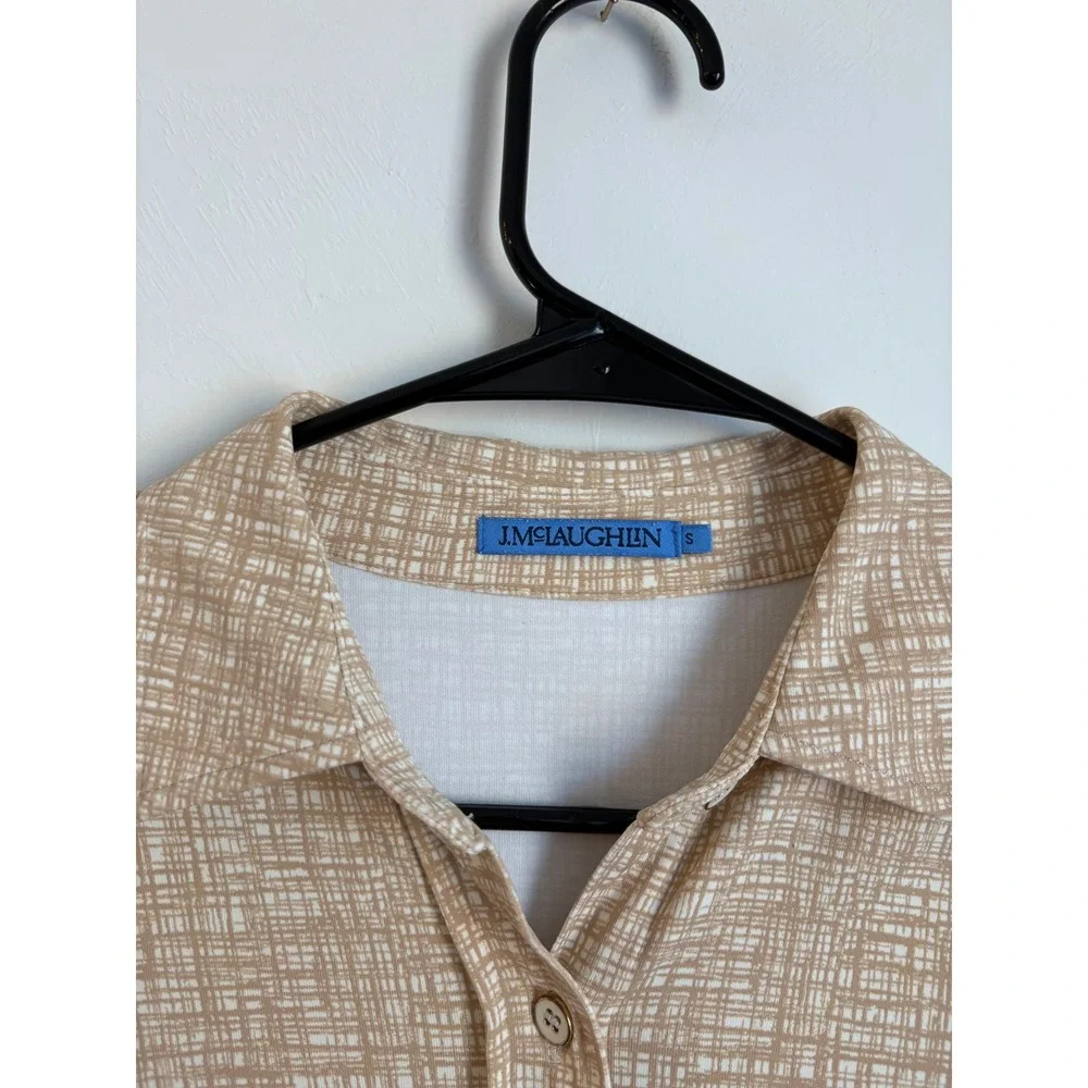 J.McLaughlin Calla Catalina Long Sleeve‎ Shirt Dress Preppy Career Office Luxury - Picture 3 of 5